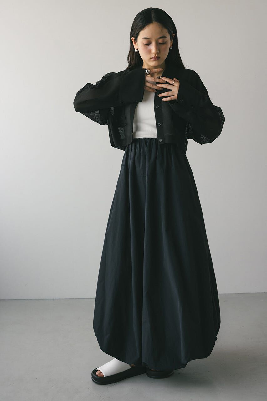 STYLEMIXER「ワイドスリーブメッシュショートシャツ」|シャツ・ブラウス|