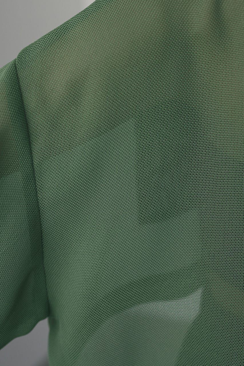 STYLEMIXER「ワイドスリーブメッシュショートシャツ」|シャツ・ブラウス|