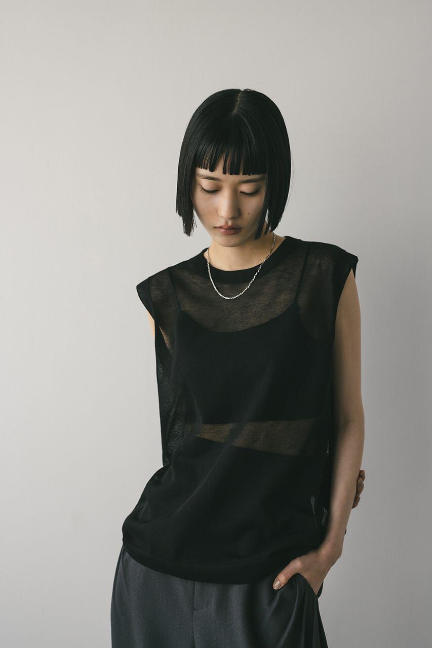 STYLEMIXER「ウォッシャブルリネンニットタンク」|タンクトップ|