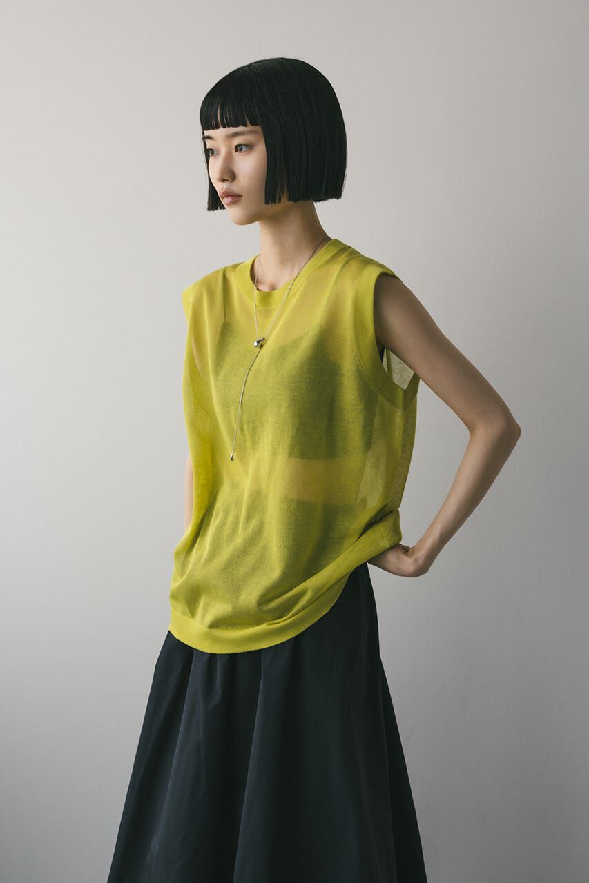STYLEMIXER「ウォッシャブルリネンニットタンク」|タンクトップ|