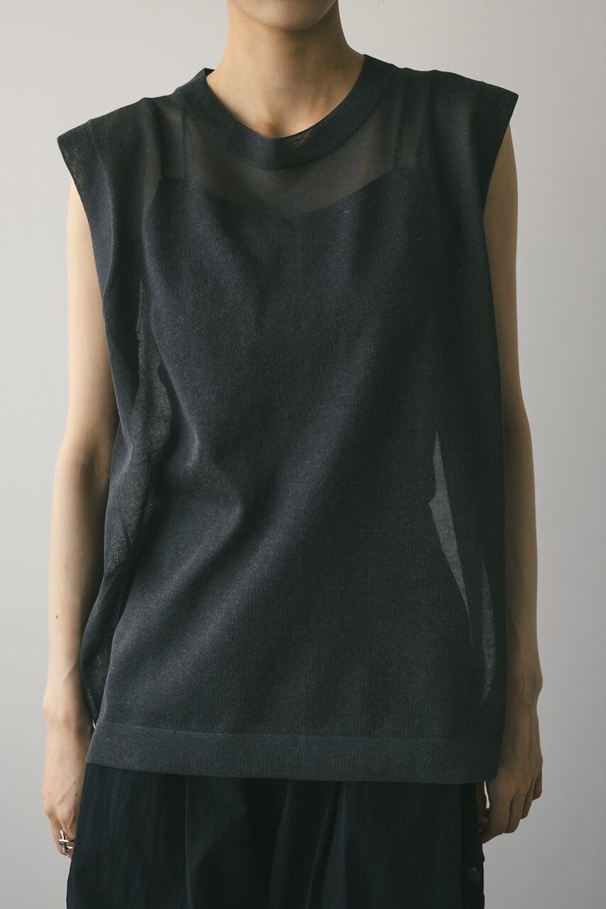 STYLEMIXER「ウォッシャブルリネンニットタンク」|タンクトップ|