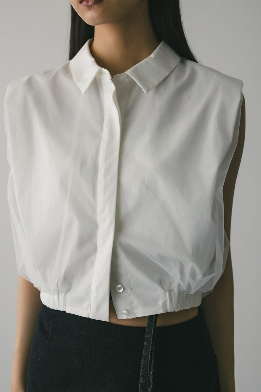 STYLEMIXER「チュールレイヤードシャツ」|タンクトップ|