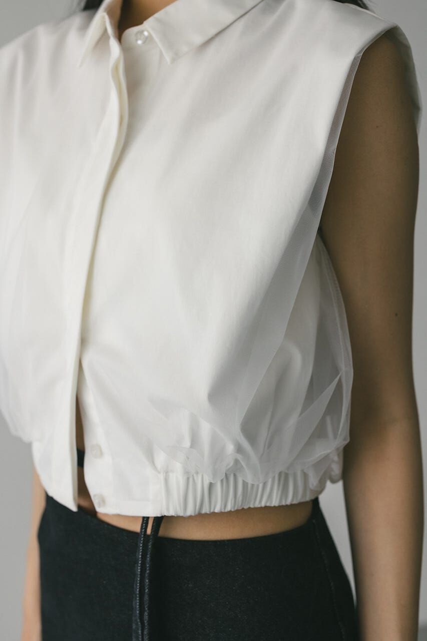 STYLEMIXER「チュールレイヤードシャツ」|タンクトップ|