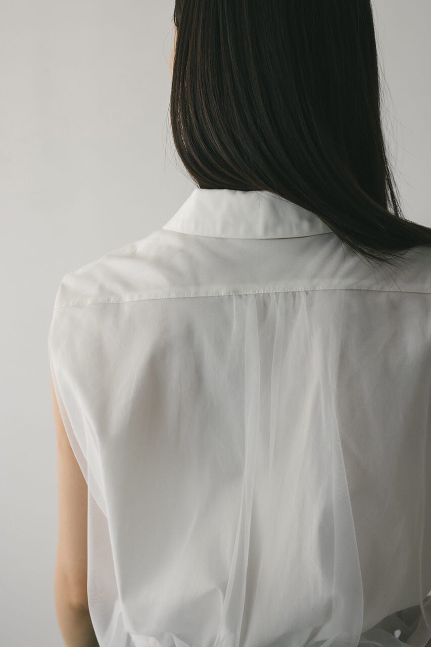 STYLEMIXER「チュールレイヤードシャツ」|タンクトップ|