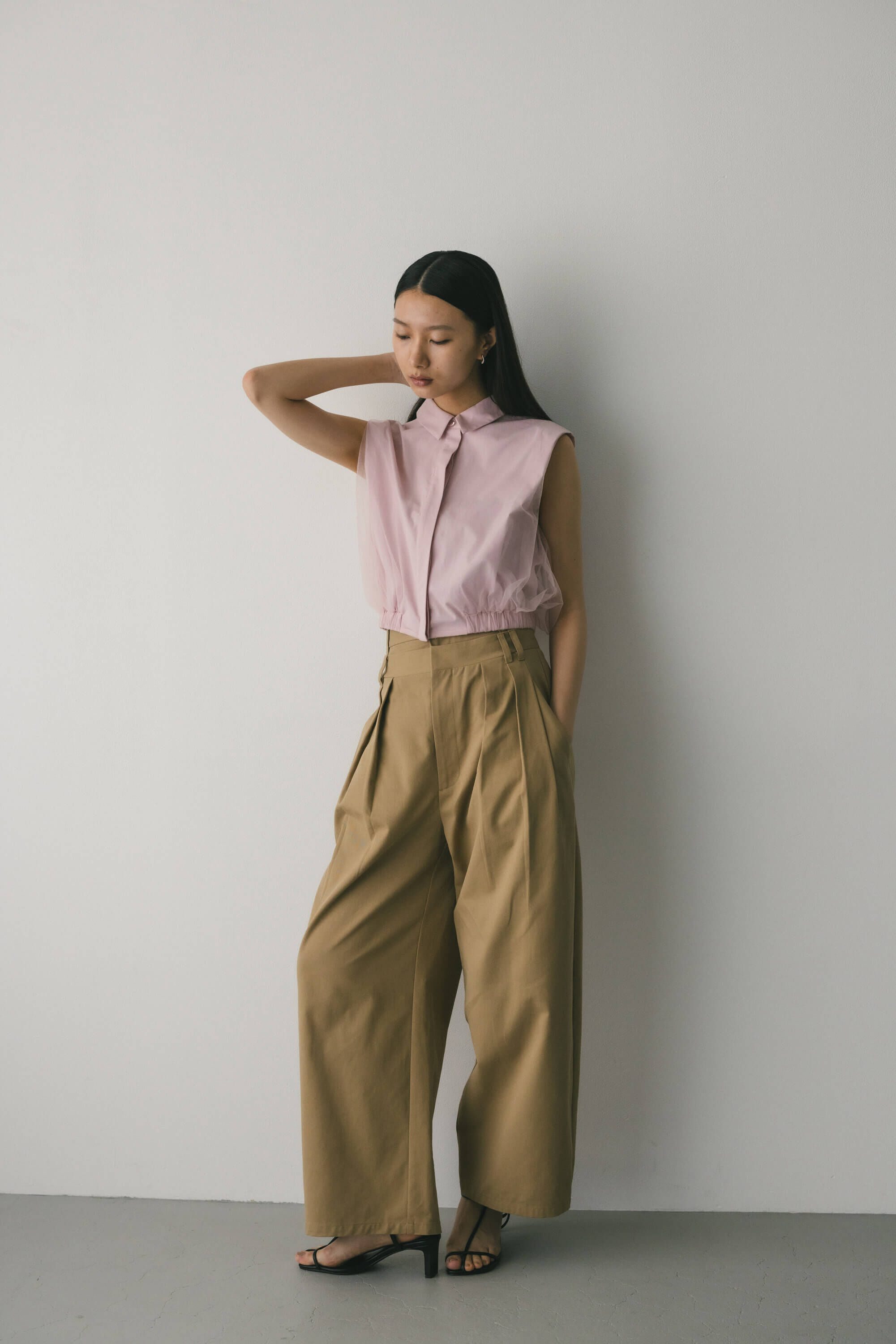 STYLEMIXER「チュールレイヤードシャツ」|タンクトップ|