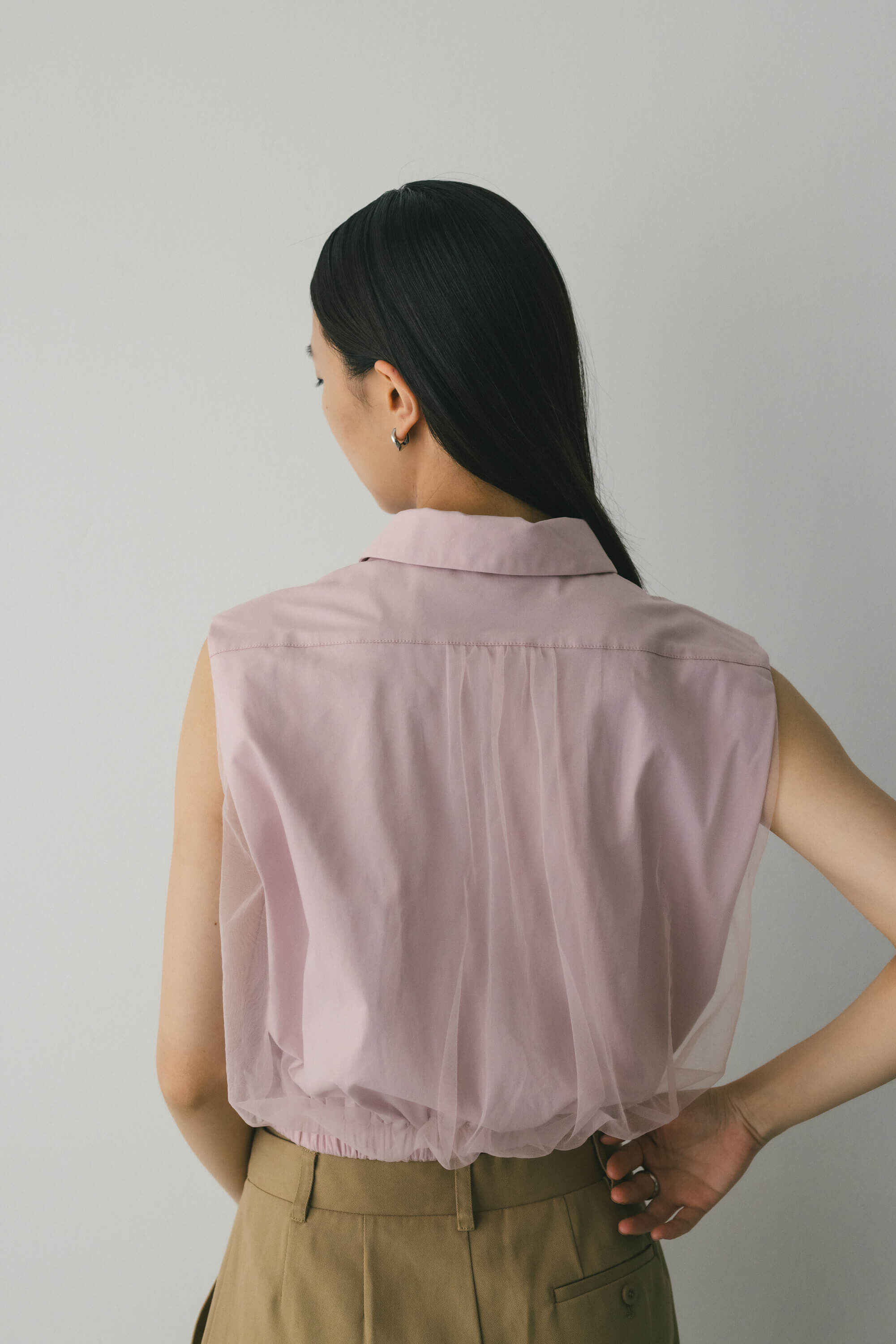 STYLEMIXER「チュールレイヤードシャツ」|タンクトップ|