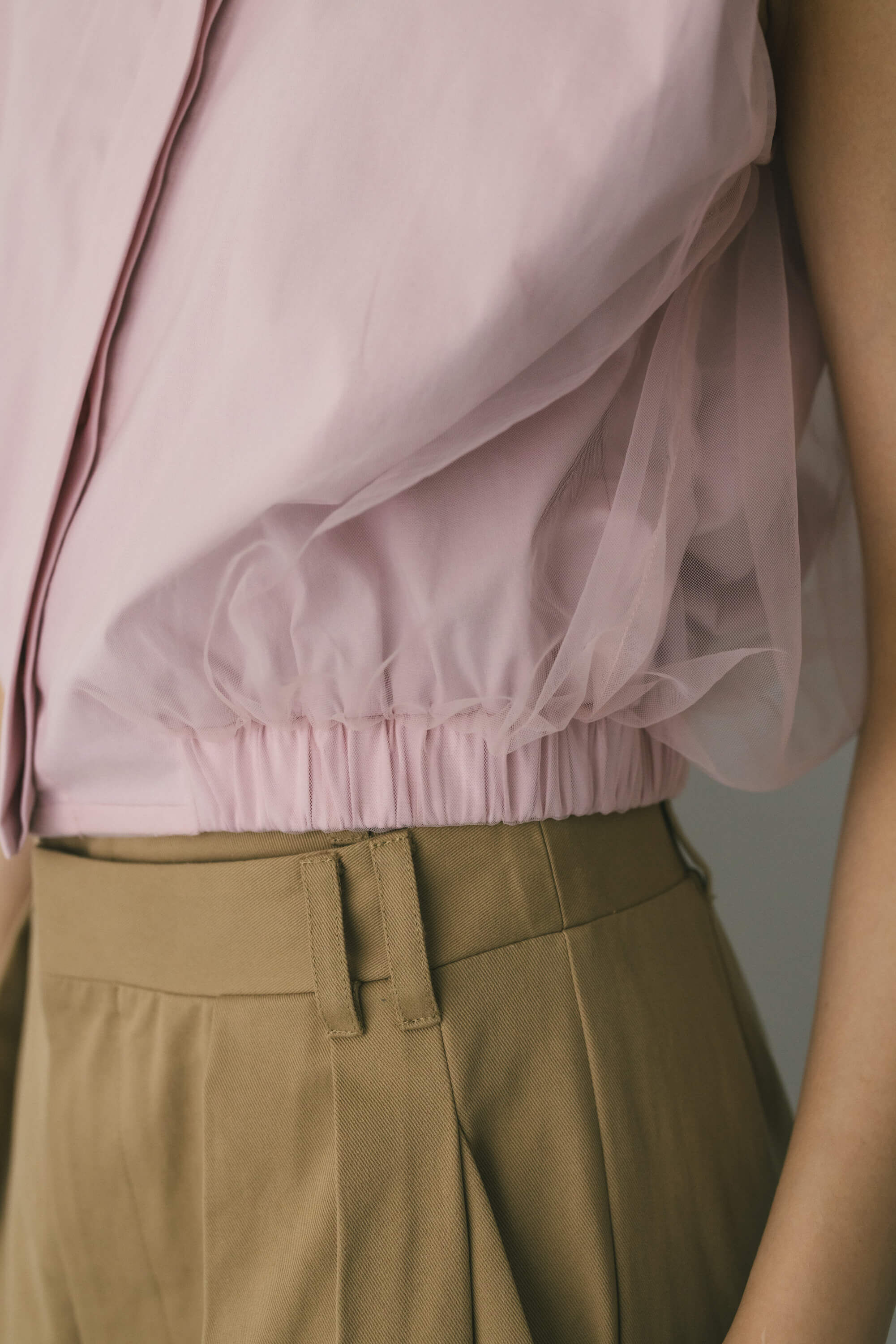 STYLEMIXER「チュールレイヤードシャツ」|タンクトップ|