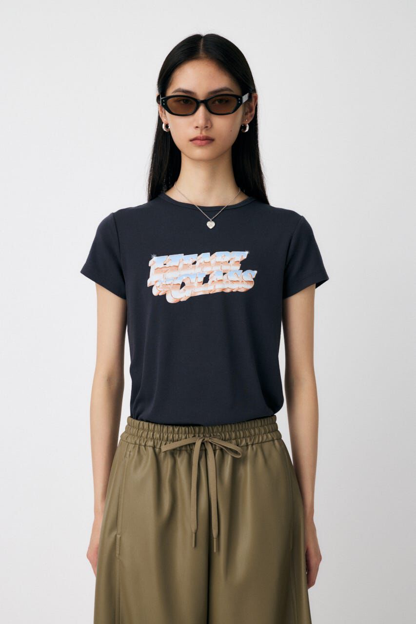MOUSSY「CHROME LOGO TEE」|Tシャツ・カットソー|L/BLK1