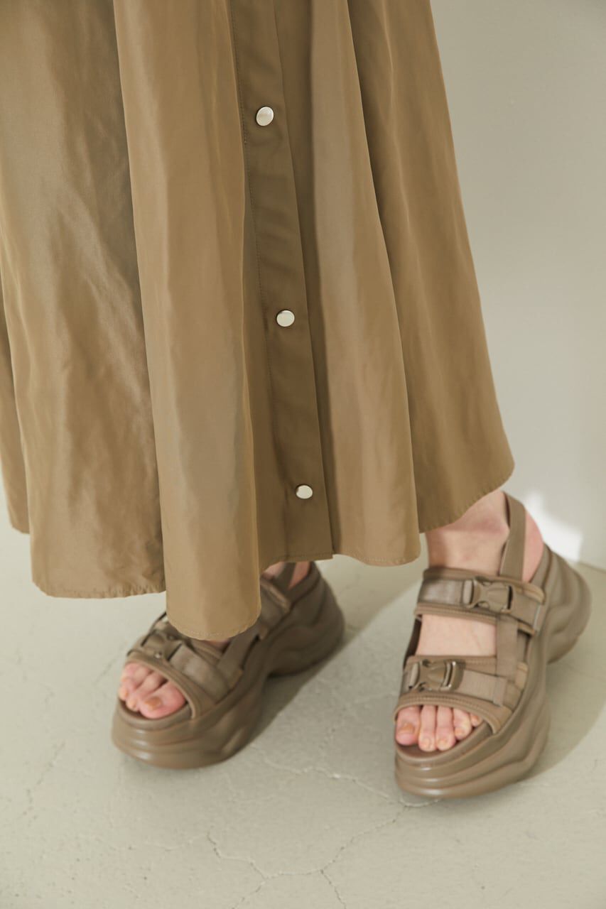 rienda「ミリタリードローストリングフレアOP」|ワンピース|