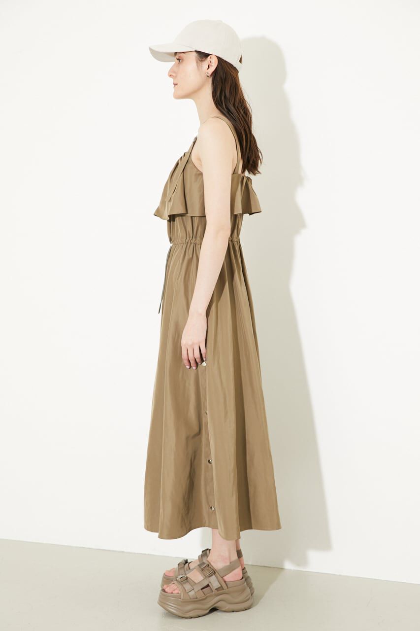 rienda「ミリタリードローストリングフレアOP」|ワンピース|