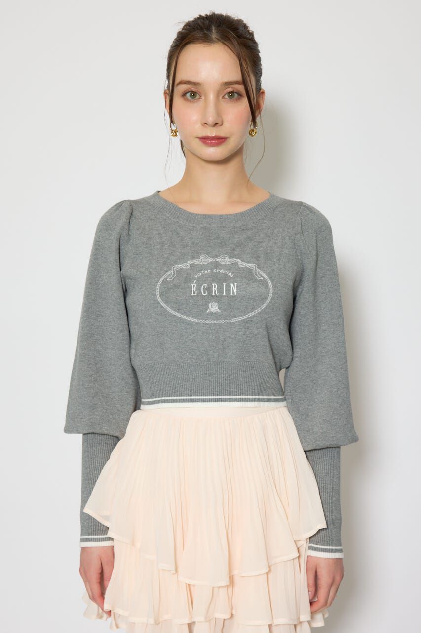 rienda「ロゴニットトップス」|ニット・セーター|