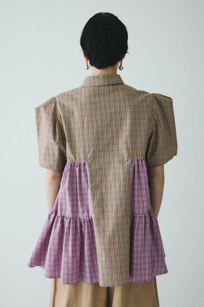 HeRIN.CYE「Side gather Aline blouse」|シャツ・ブラウス|