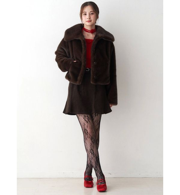 CALNAMUR「3Dローズチョーカー付きニット」|ニット・セーター|