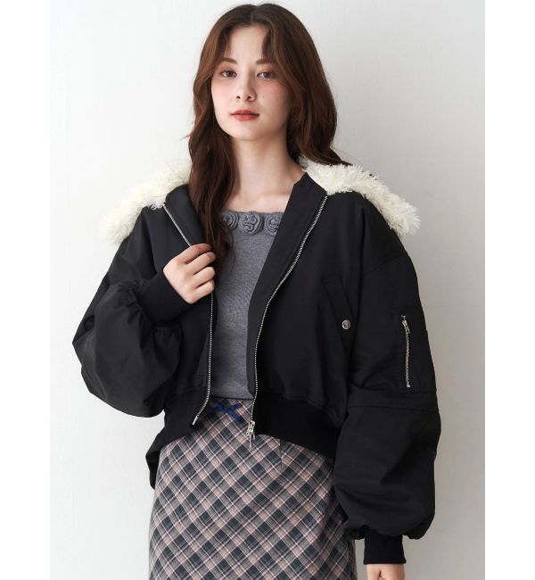 CALNAMUR「3Dローズチョーカー付きニット」|ニット・セーター|