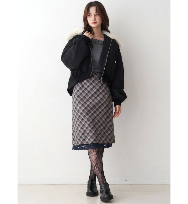 CALNAMUR「3Dローズチョーカー付きニット」|ニット・セーター|