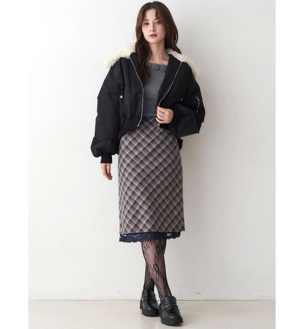 CALNAMUR「3Dローズチョーカー付きニット」|ニット・セーター|