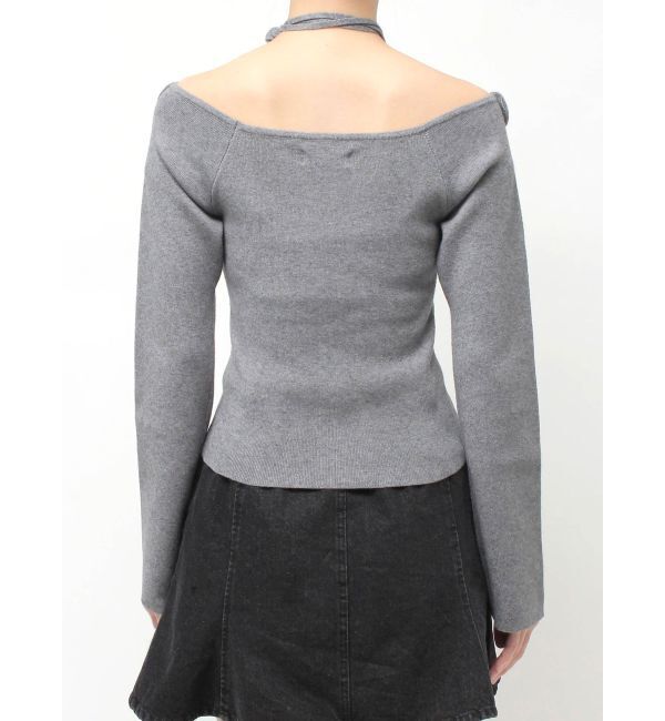 CALNAMUR「3Dローズチョーカー付きニット」|ニット・セーター|