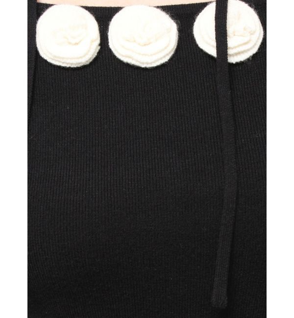 CALNAMUR「3Dローズチョーカー付きニット」|ニット・セーター|