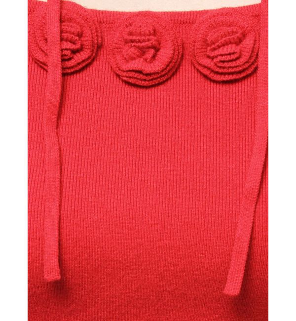 CALNAMUR「3Dローズチョーカー付きニット」|ニット・セーター|