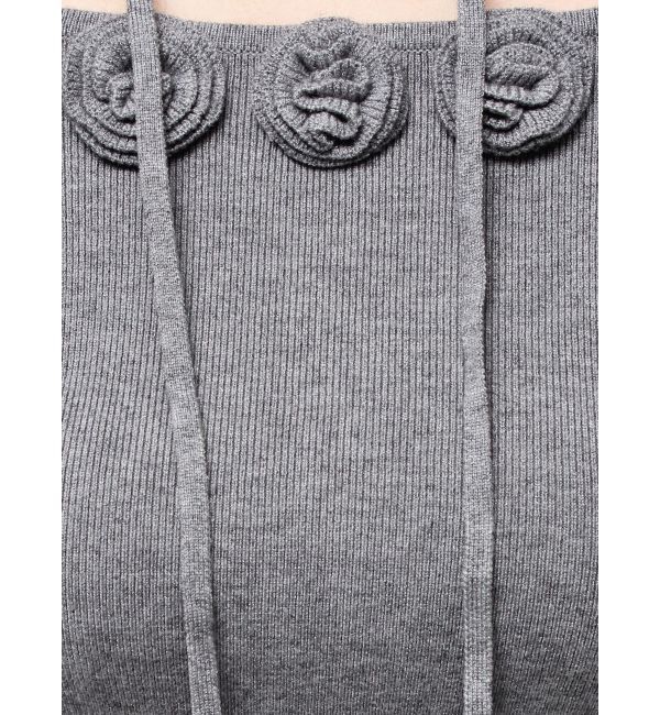 CALNAMUR「3Dローズチョーカー付きニット」|ニット・セーター|