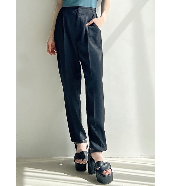 RESEXXY「クレープテーパードパンツ【セットアップ着用可能】」|その他|ブラック