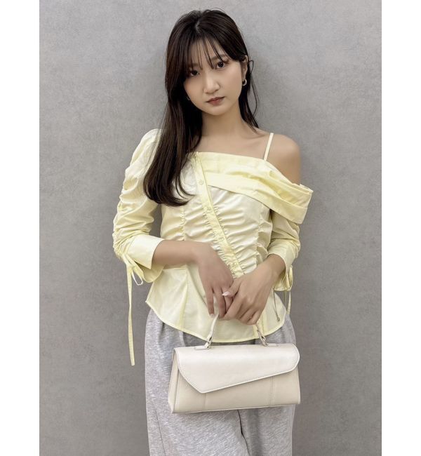 dazzlin「アシメギャザーブラウス」|シャツ・ブラウス|