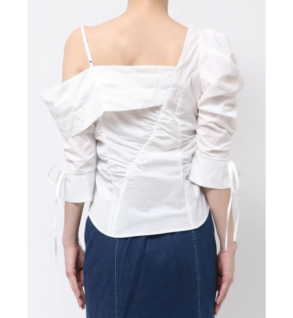 dazzlin「アシメギャザーブラウス」|シャツ・ブラウス|