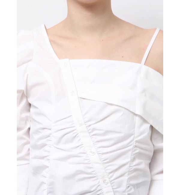 dazzlin「アシメギャザーブラウス」|シャツ・ブラウス|