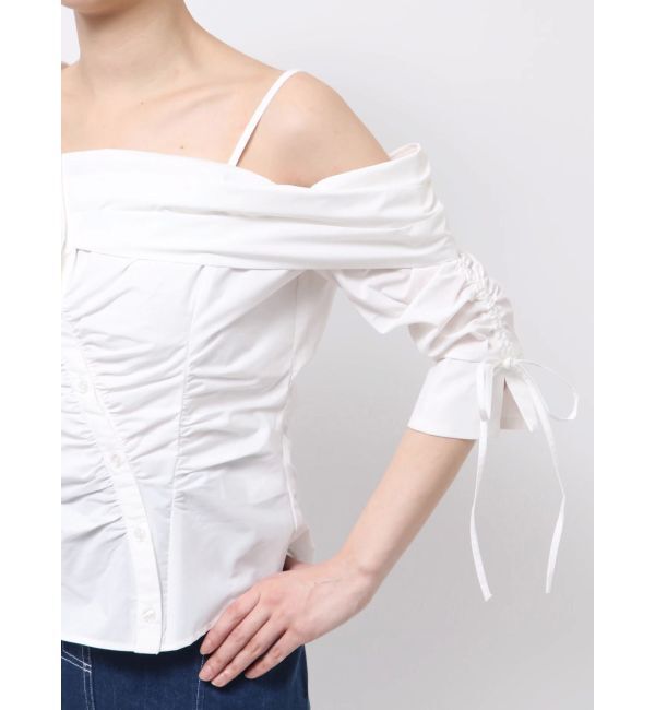 dazzlin「アシメギャザーブラウス」|シャツ・ブラウス|