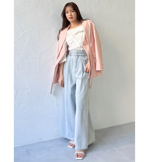 dazzlin「アシメギャザーブラウス」|シャツ・ブラウス|