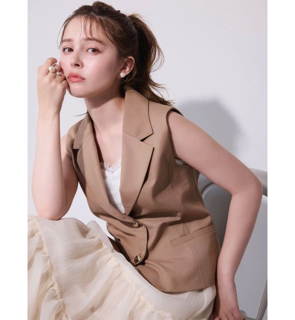 dazzlin「ショートジレ」|ベスト・ジレ|