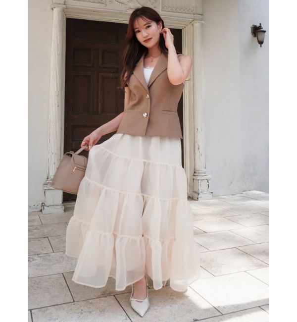 dazzlin「ショートジレ」|ベスト・ジレ|