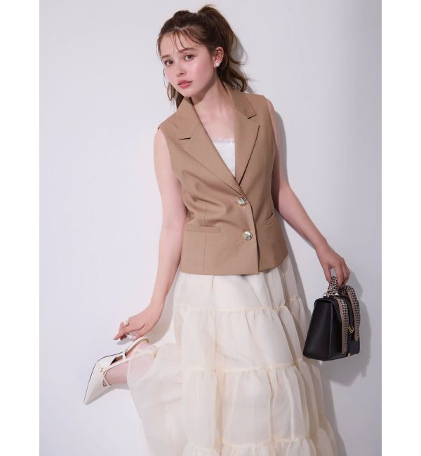 dazzlin「ショートジレ」|ベスト・ジレ|