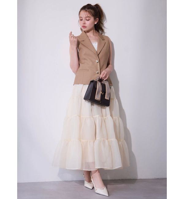 dazzlin「ショートジレ」|ベスト・ジレ|