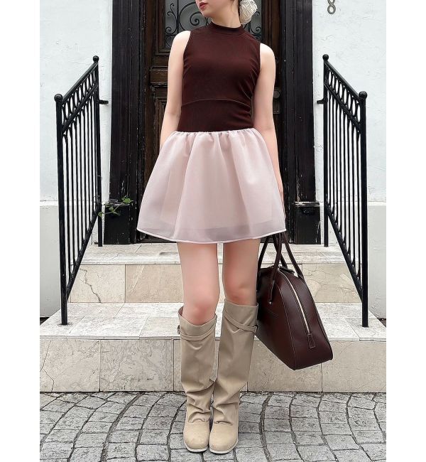 dazzlin「ローライズボンディングワンピース」|ワンピース|ブラウン