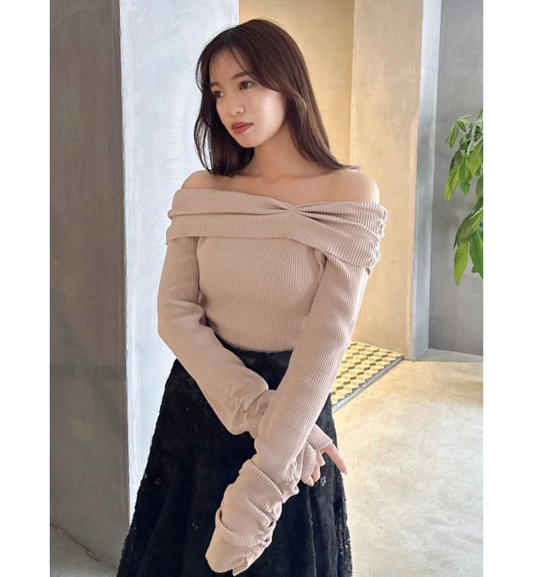 dazzlin「2WAYアシメタックオフショルニット」|ニット・セーター|