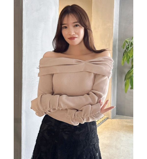 dazzlin「2WAYアシメタックオフショルニット」|ニット・セーター|