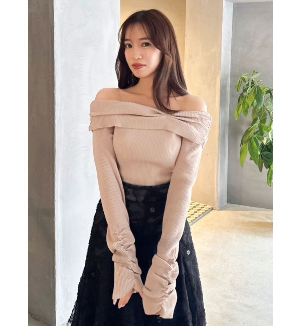 dazzlin「2WAYアシメタックオフショルニット」|ニット・セーター|