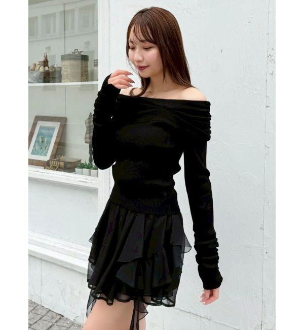 dazzlin「2WAYアシメタックオフショルニット」|ニット・セーター|