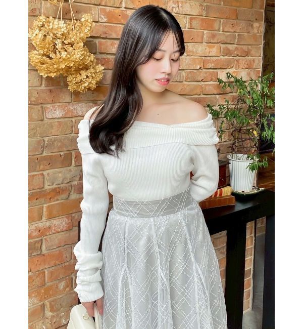 dazzlin「2WAYアシメタックオフショルニット」|ニット・セーター|