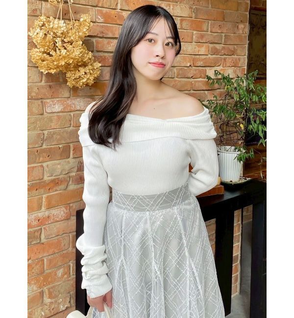 dazzlin「2WAYアシメタックオフショルニット」|ニット・セーター|