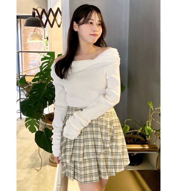 dazzlin「2WAYアシメタックオフショルニット」|ニット・セーター|