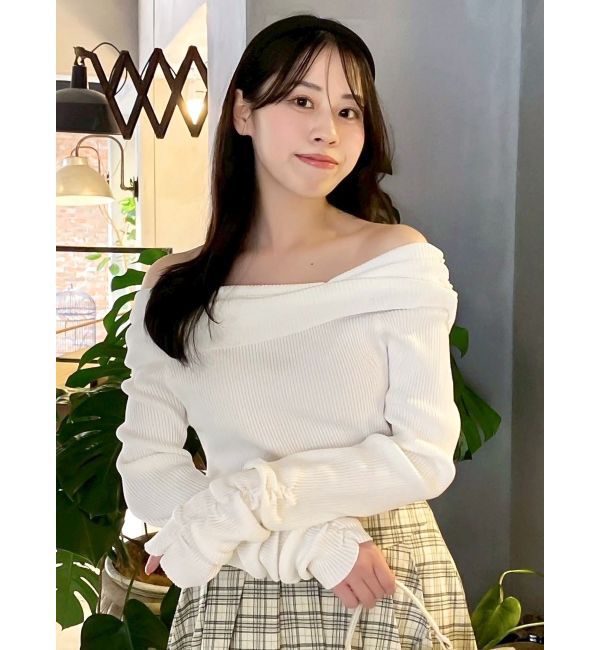 dazzlin「2WAYアシメタックオフショルニット」|ニット・セーター|