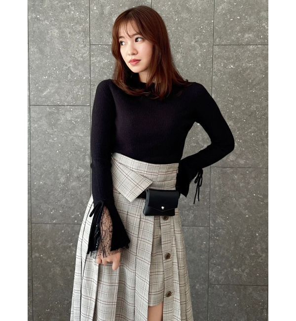 dazzlin「【追加生産分】ヘムレースリブニットトップス」|ニット・セーター|