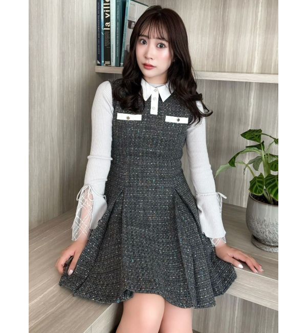 dazzlin「【追加生産分】ヘムレースリブニットトップス」|ニット・セーター|