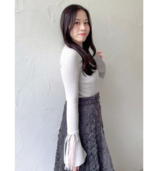 dazzlin「【追加生産分】ヘムレースリブニットトップス」|ニット・セーター|