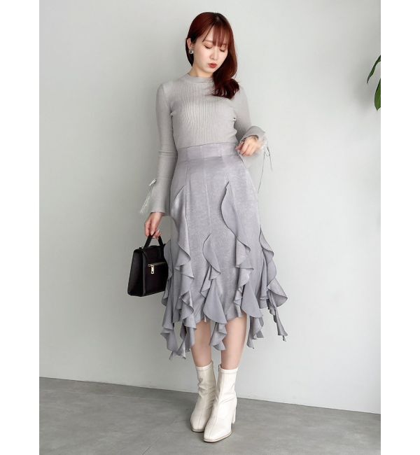 dazzlin「【追加生産分】ヘムレースリブニットトップス」|ニット・セーター|