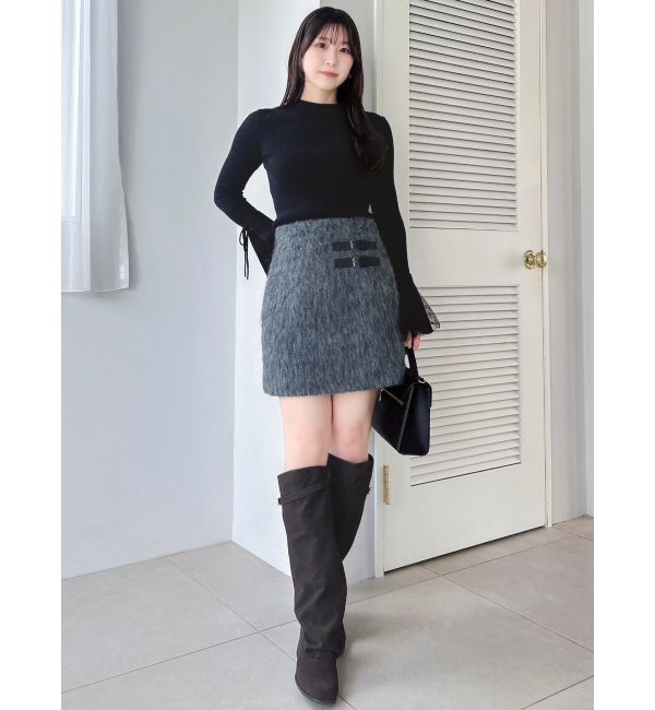 dazzlin「【追加生産分】ヘムレースリブニットトップス」|ニット・セーター|