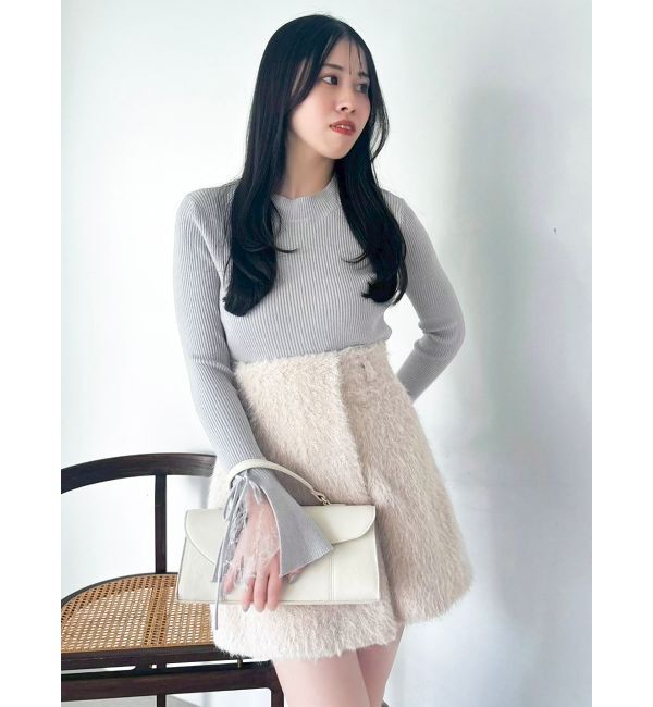 dazzlin「【追加生産分】ヘムレースリブニットトップス」|ニット・セーター|