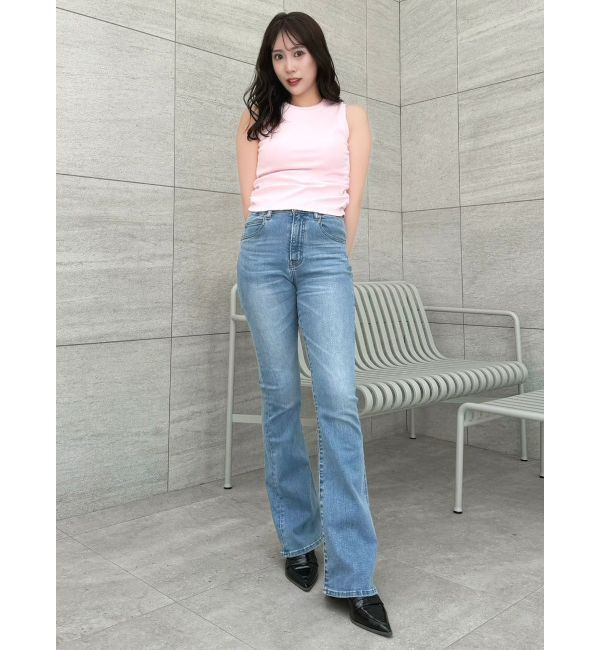 dazzlin「【吉田朱里】涼感加工ギャザーノースリリブトップス」|タンクトップ|